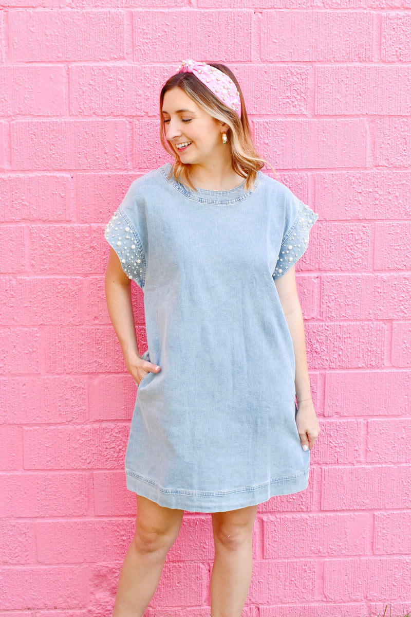 white christmas dresses Hazel Embellished Denim Dress Retrofete white christmas dresses Hazel Embellished Denim Dress Retrofete