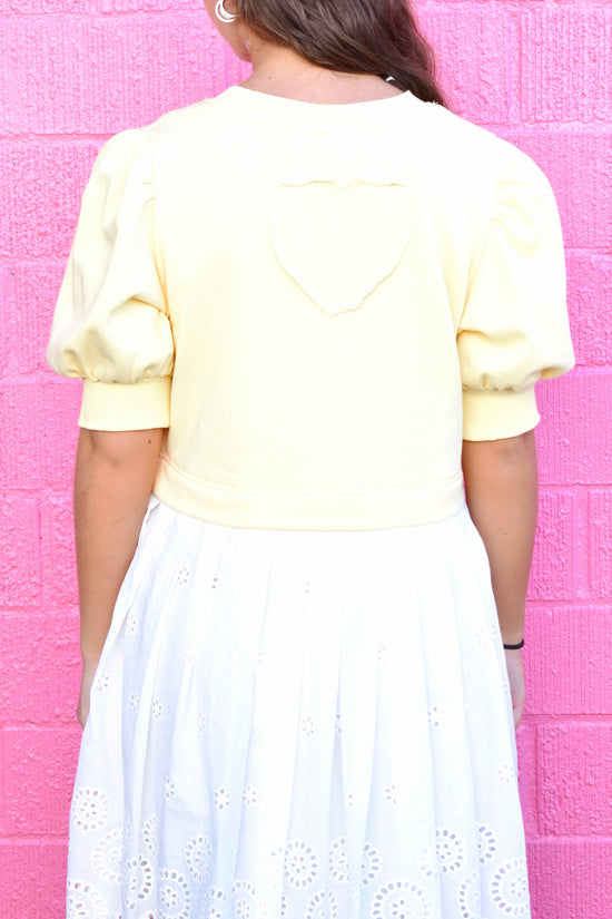 Lemon Eyelet Layered Dress