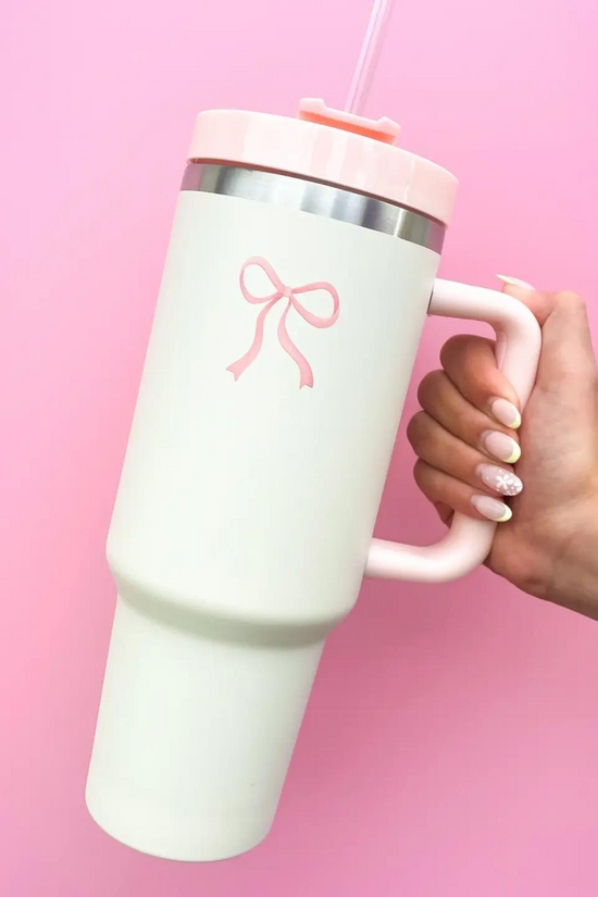 Pink Bow 40oz Tumbler