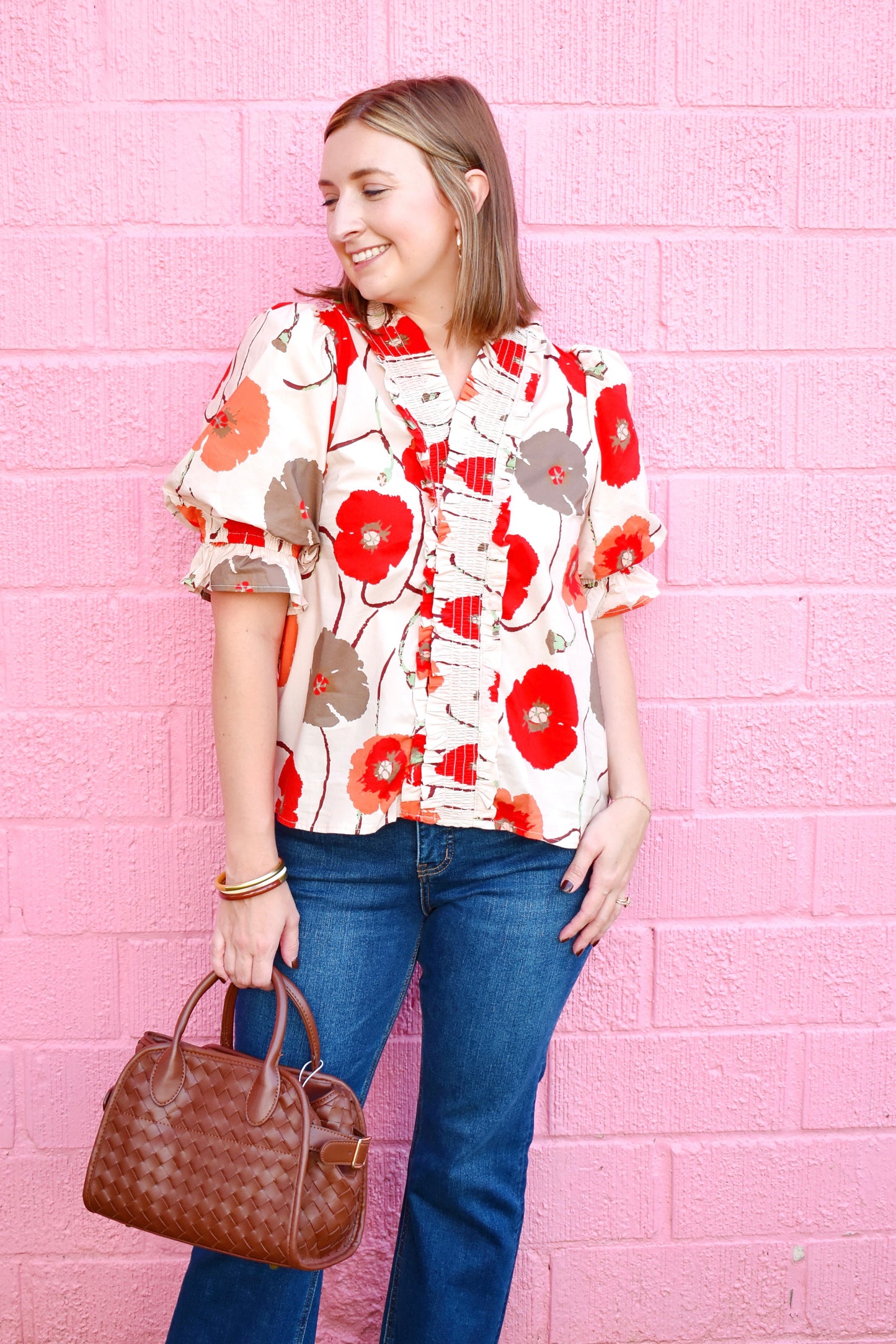 Fall Spice Floral Blouse