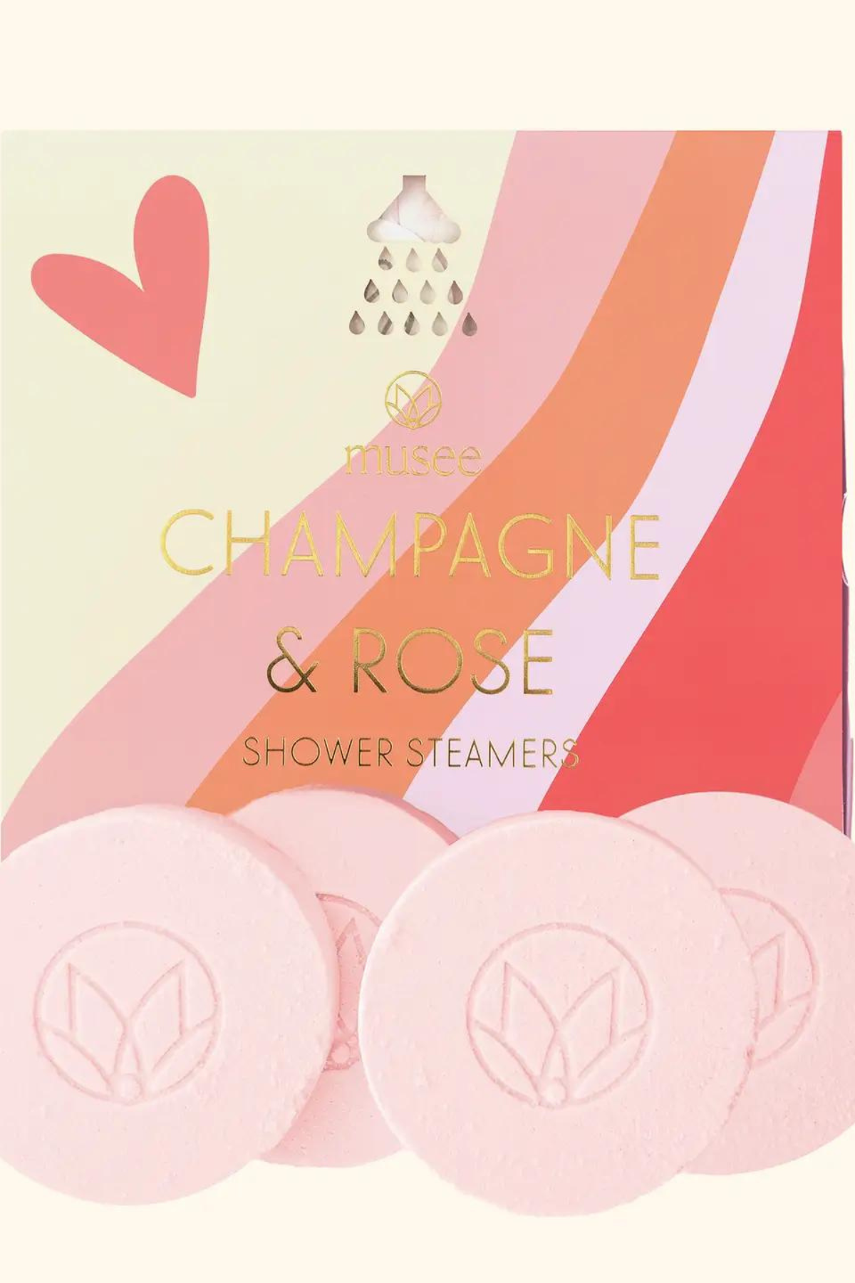 Musee Champagne and Rose Shower Steamers