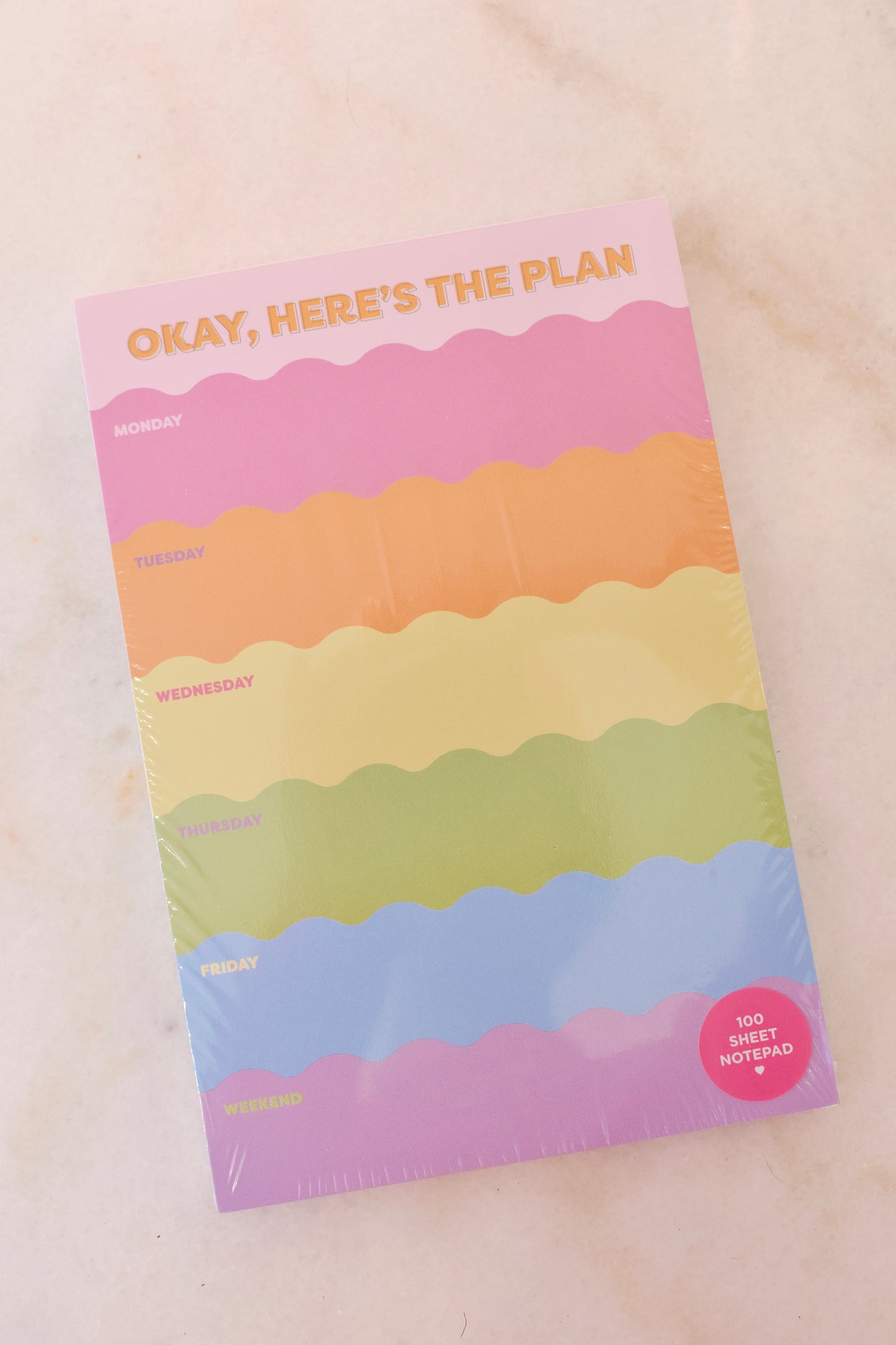 Okay, Here's The Plan Weekly List Pad