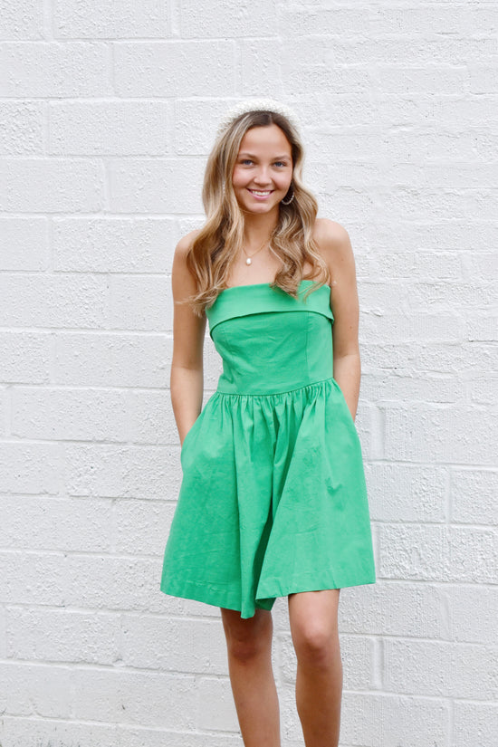 Penelope Green Strapless Dress