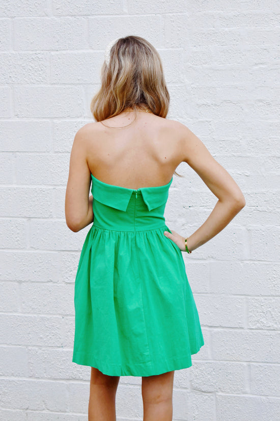 Penelope Green Strapless Dress