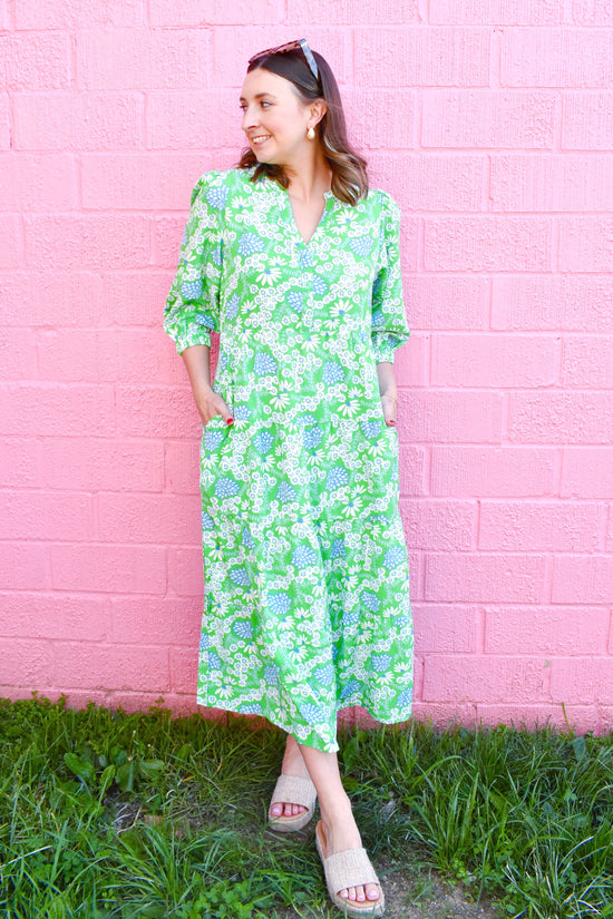 Mary Square Cameron Dress Daisy Chain Green Confetti Boutique Mary Square Cameron Dress Daisy Chain Green Confetti Boutique