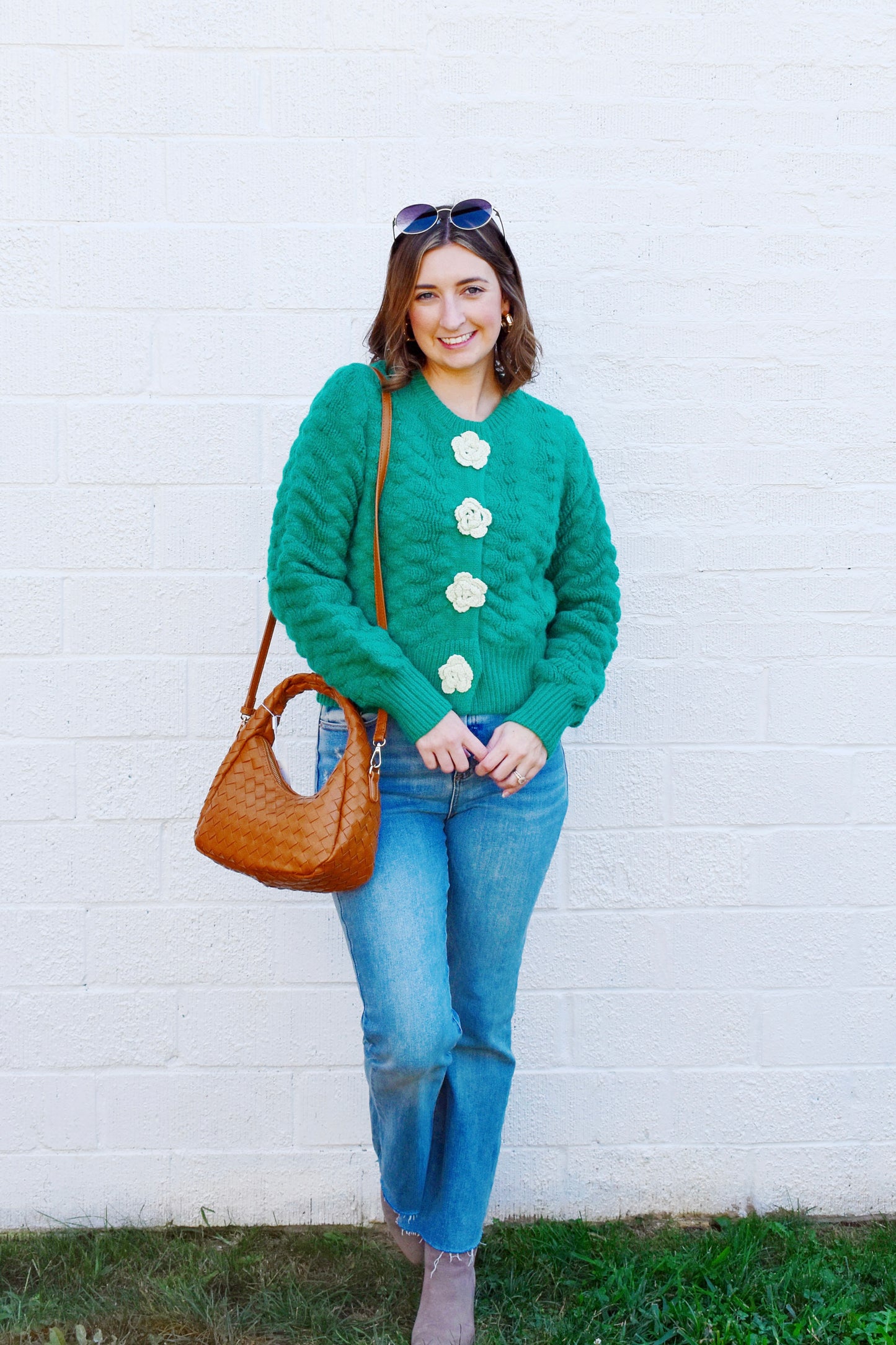 Rosemary Rosette Button Cardigan