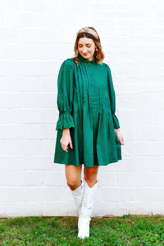 Forest Eyelet Detail Mini Dress Confetti Boutique Forest Eyelet Detail Mini Dress Confetti Boutique