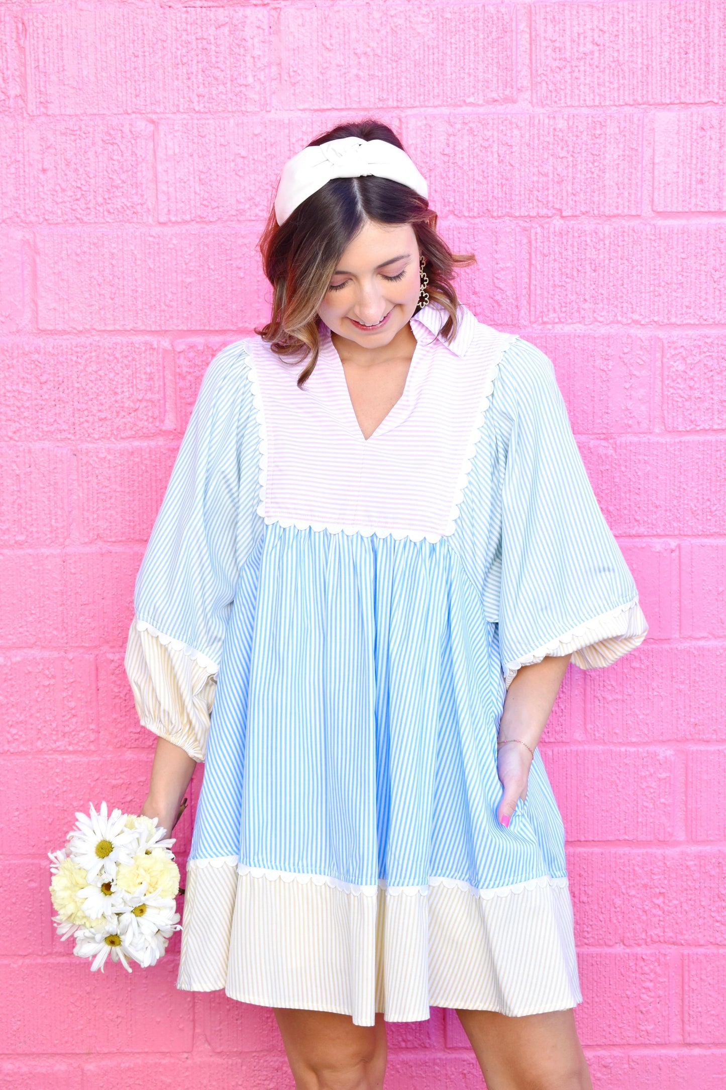Pastel Stripe Color Block Dress – Confetti Boutique
