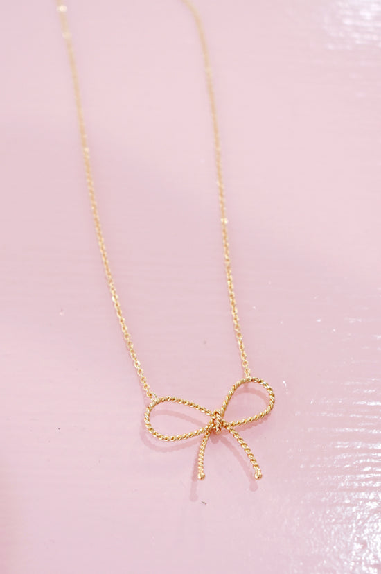 Braided Bow Necklace