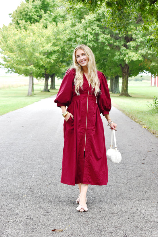 Garnet Zipper Dress