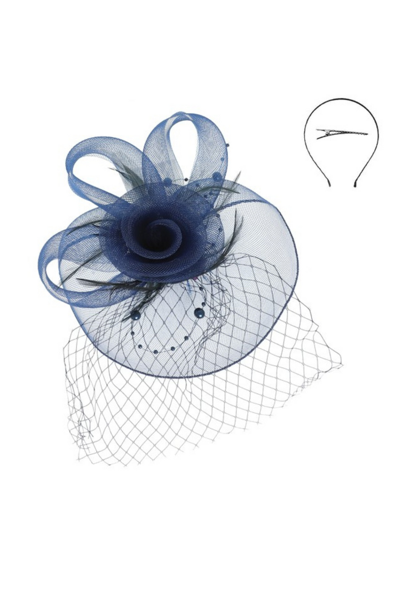 Floral Feather Mini Fascinator – Confetti Boutique