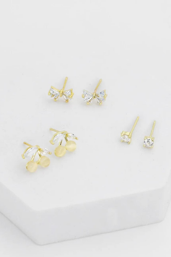 Treasure Jewels Cherry Stud Set