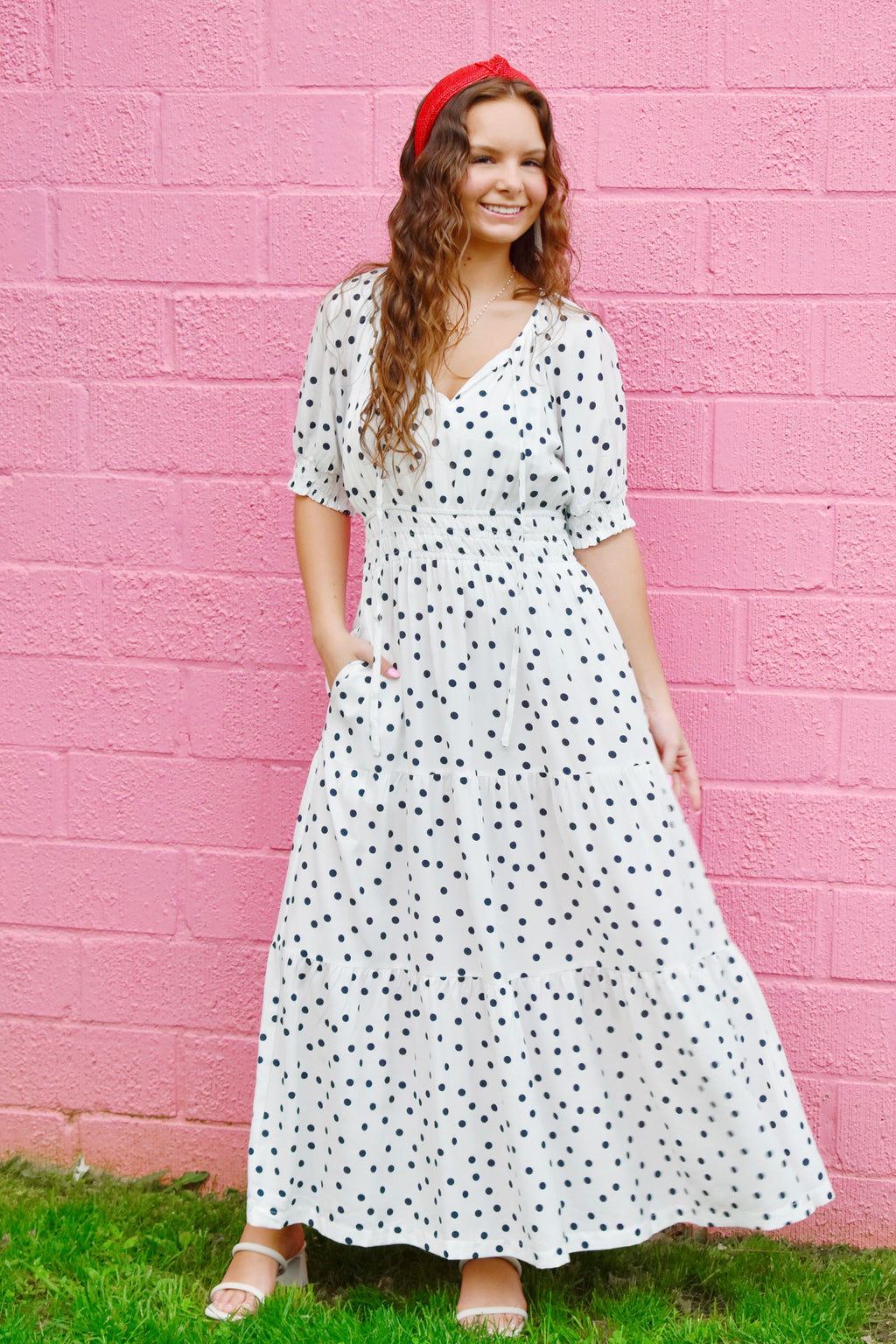 Dot Midi White And Black Polka Dot Maxi Dress White Maxi Dress Polka Dot Dresses  2019