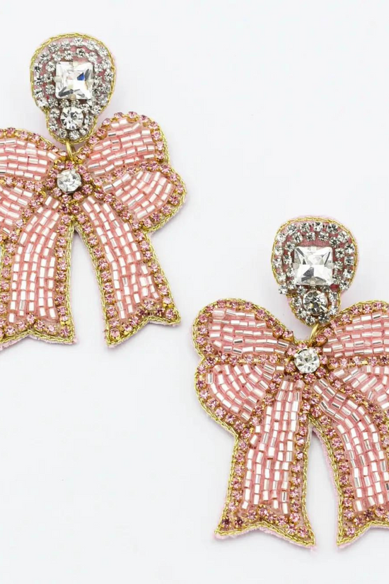 Bow Beaded Earrings