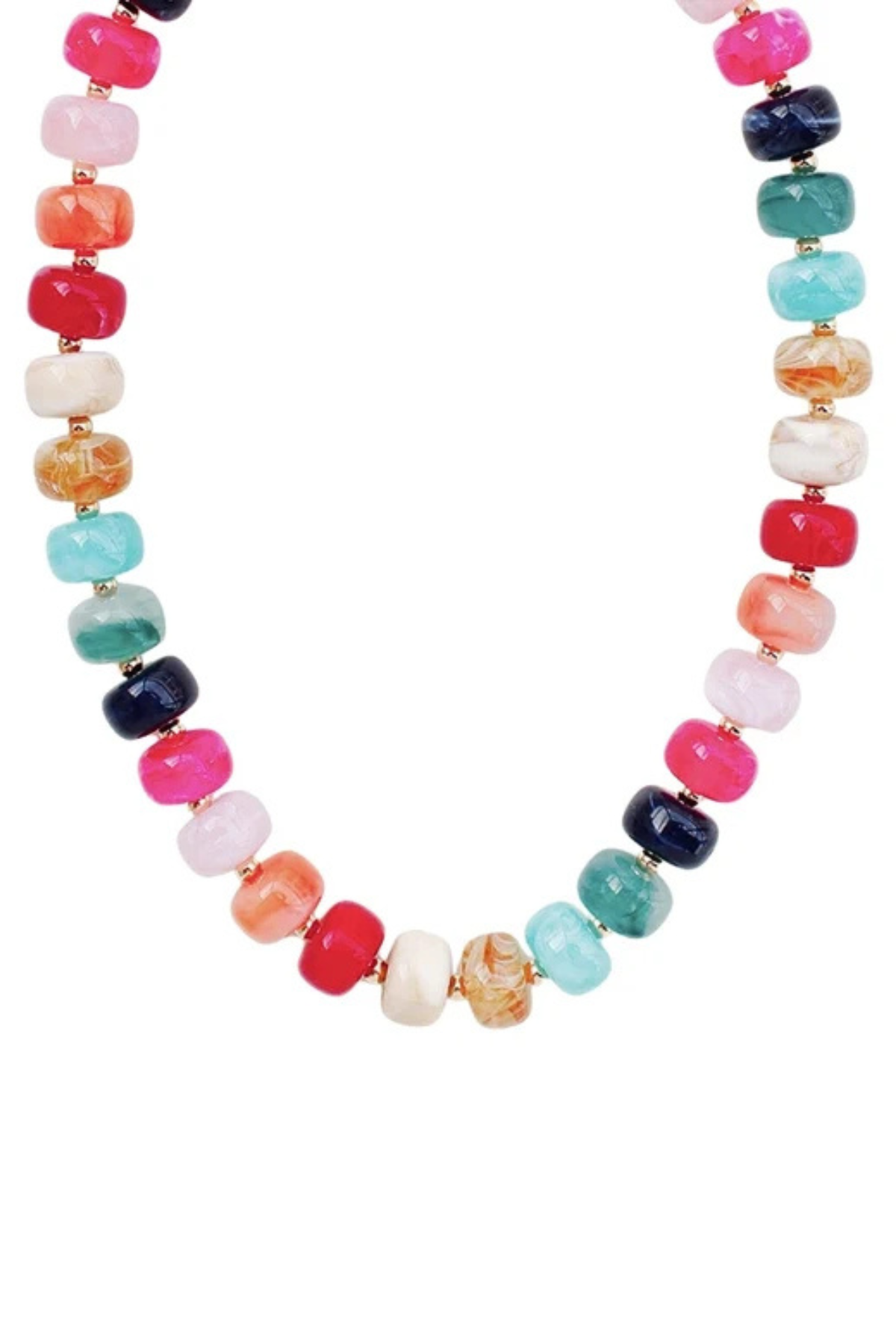 Rondelle & CCB Bead Necklace