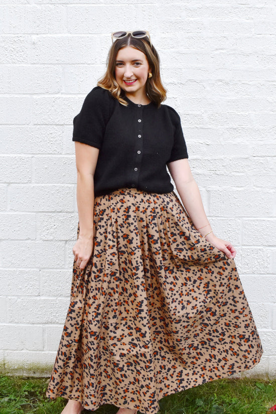 Black Button Down Short Sleeve Cardigan