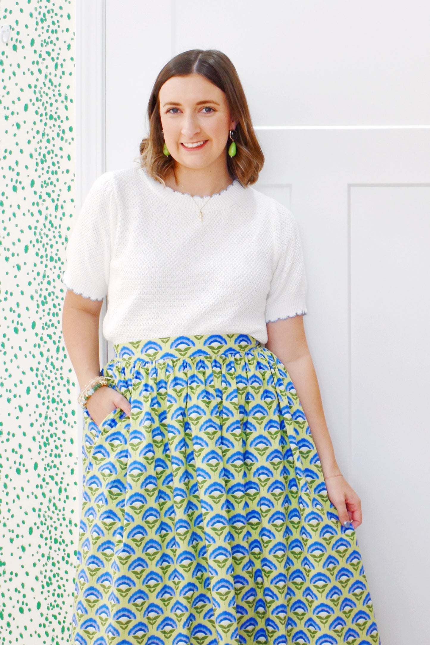 Ivory Scallop Edge Knit Top