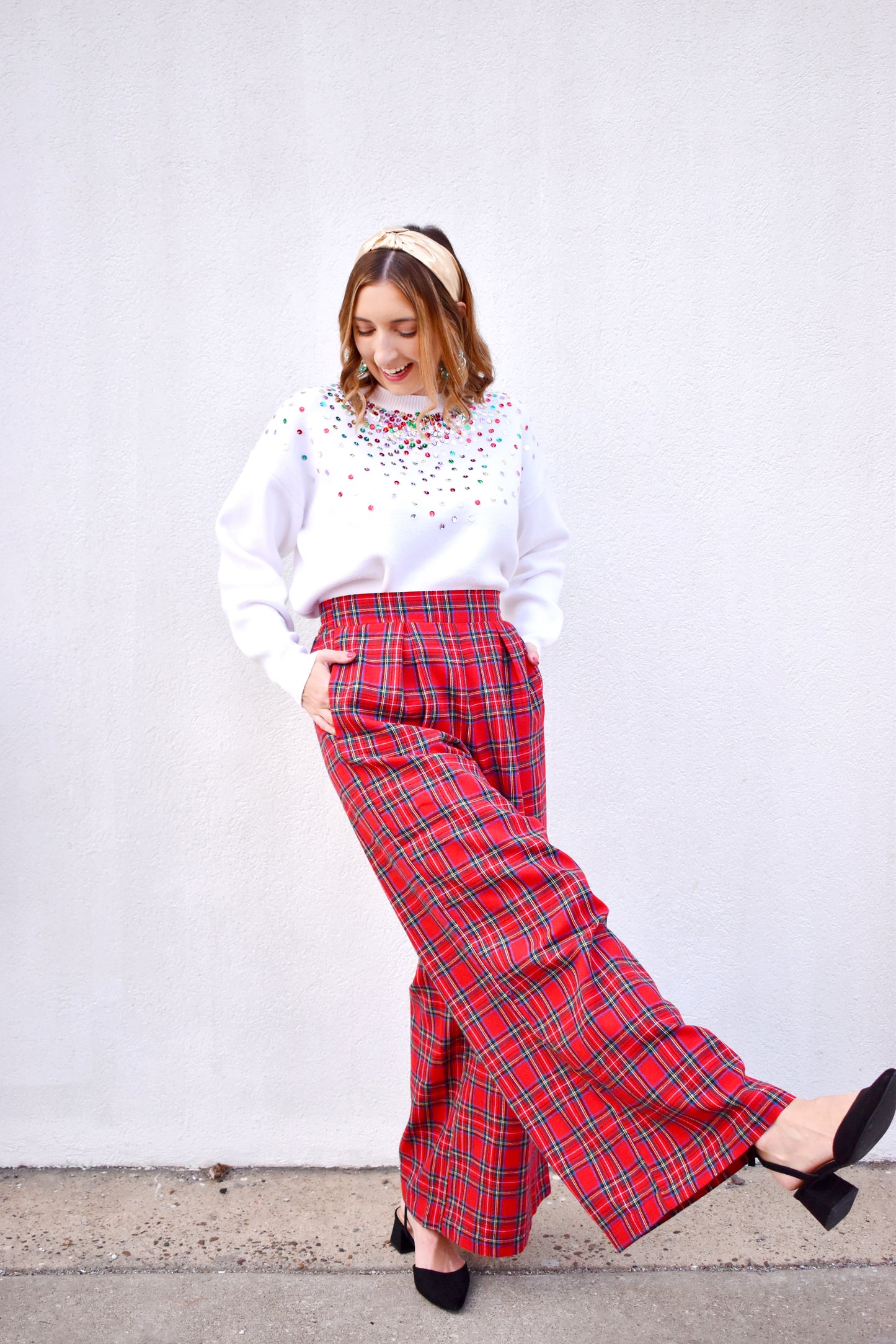 Feeling Festive Christmas Tartan Plaid Pants Confetti Boutique Feeling Festive Christmas Tartan Plaid Pants Confetti Boutique