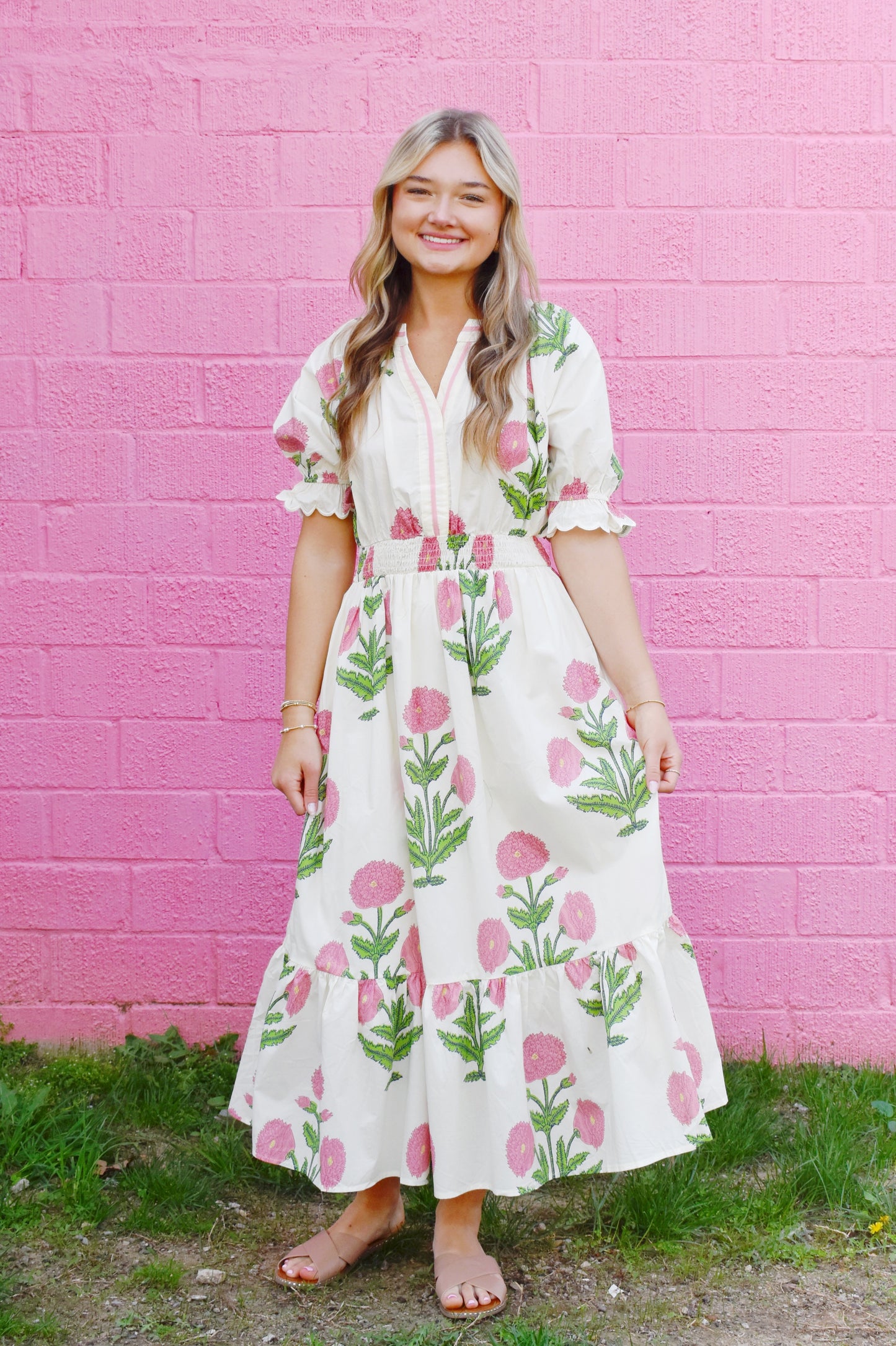 pink dress preppy Taylor Dress