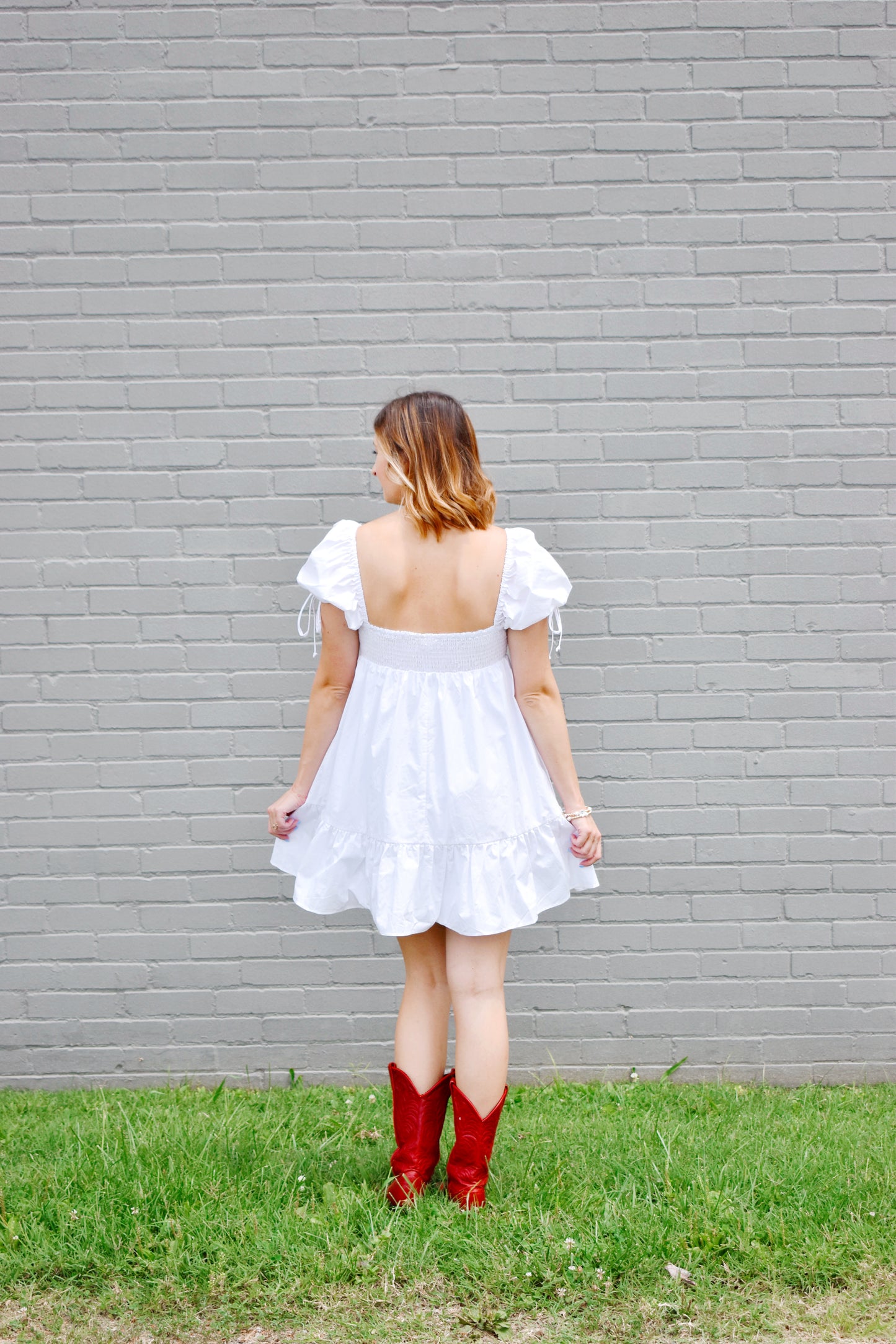 White Babydoll Tie Dress