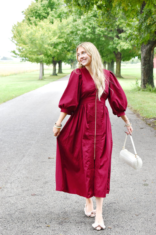Garnet Zipper Dress