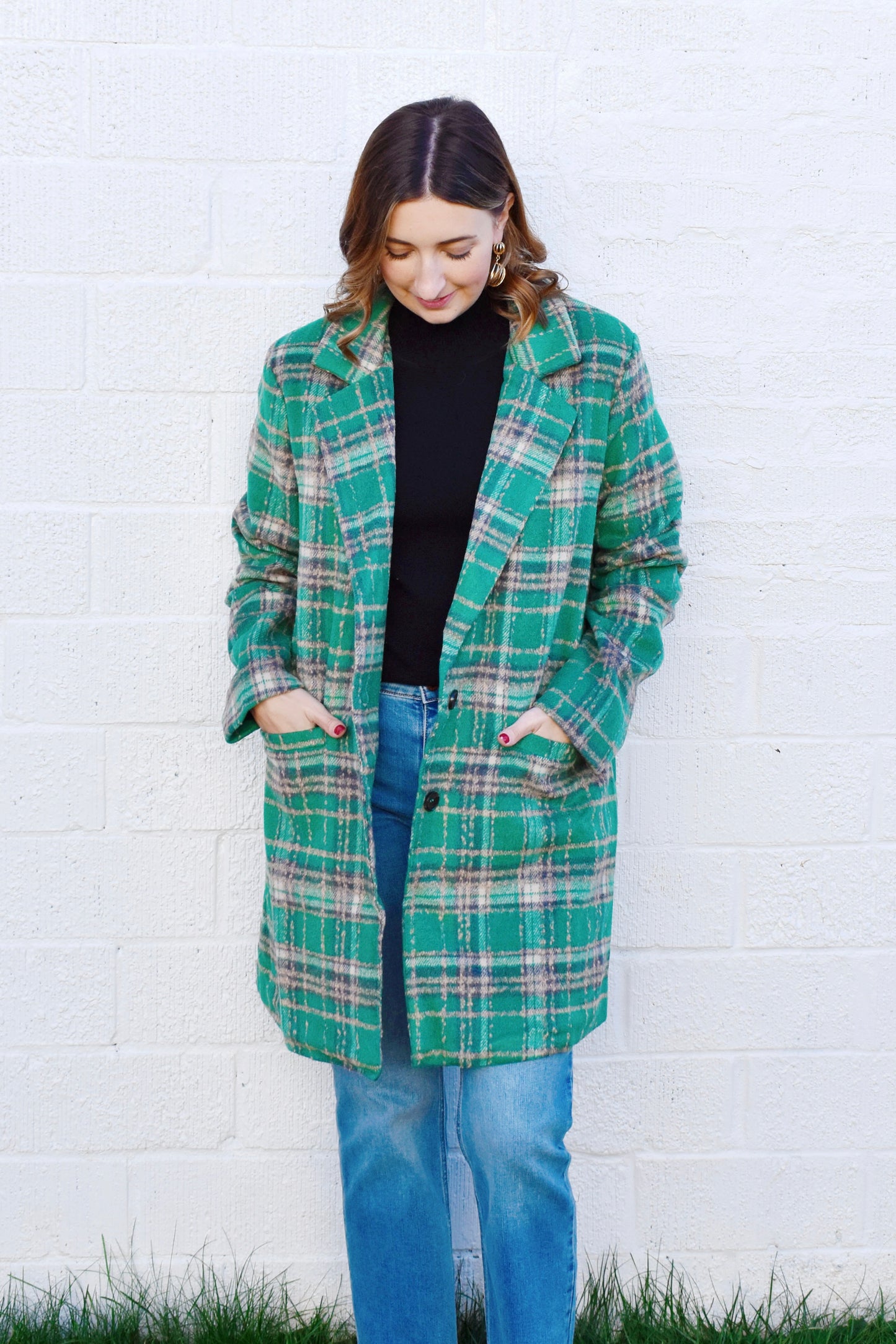 Green Plaid Coat