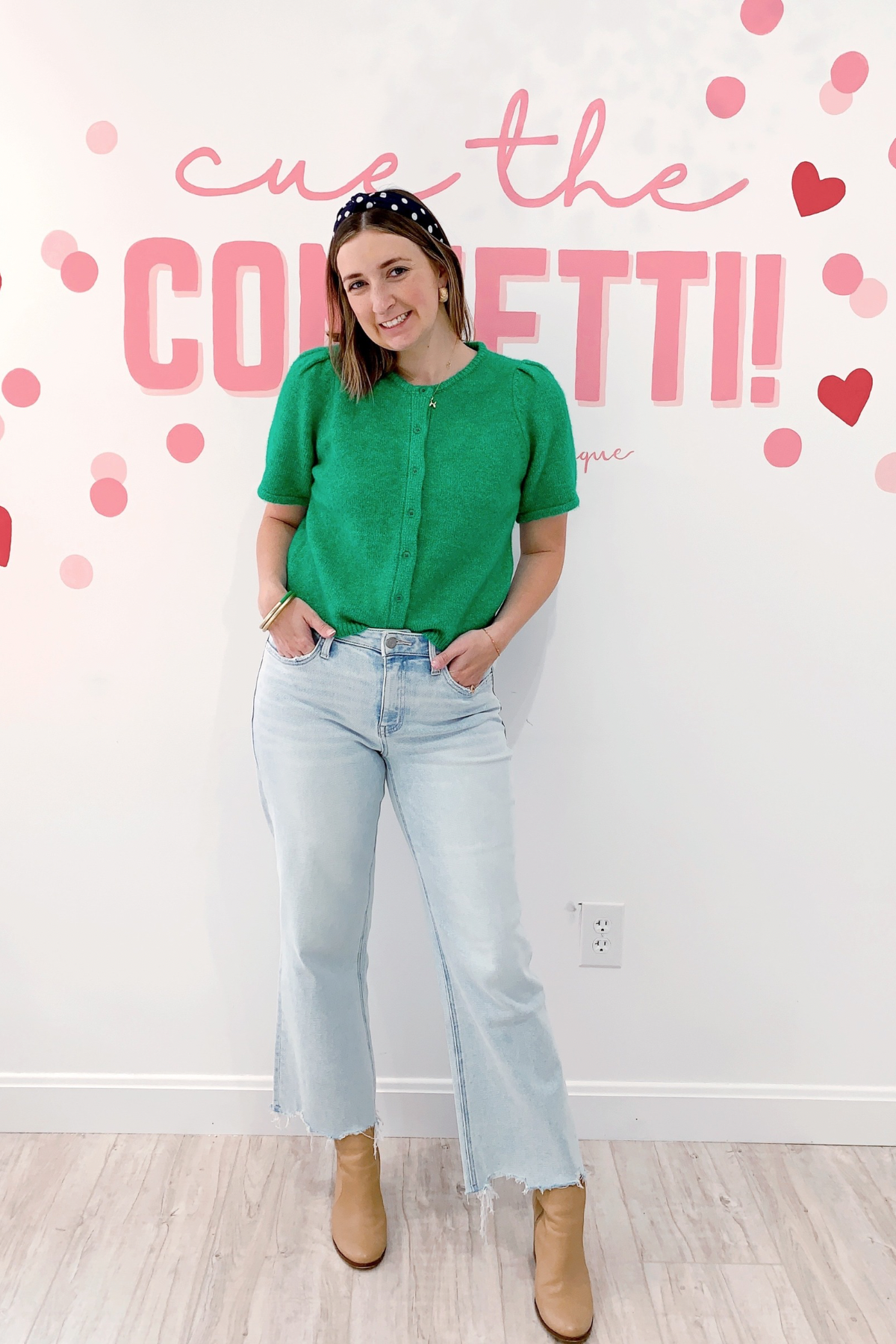 Aileeah Light Wash High Rise Slim Wide Jeans