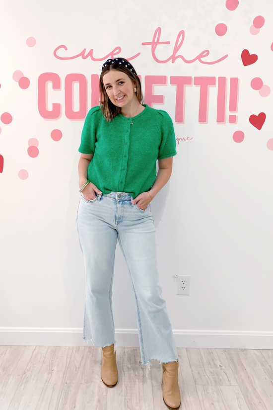 Aileeah Light Wash High Rise Slim Wide Jeans