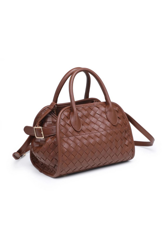 Kristie Chocolate Woven Crossbody