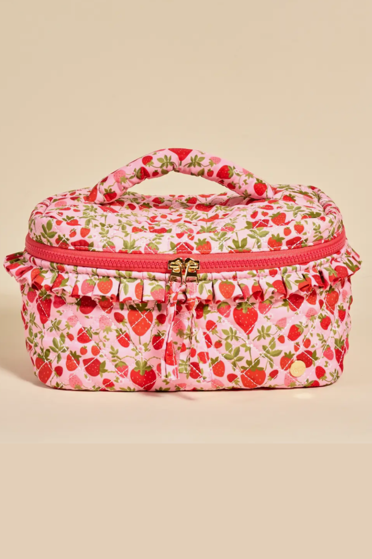 Quilted Cosmetic Bag - Strawberry Fields