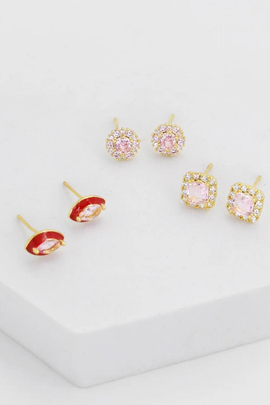 Treasure Jewels Kiss stud Set