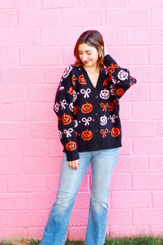 Bow & Pumpkin Cardigan