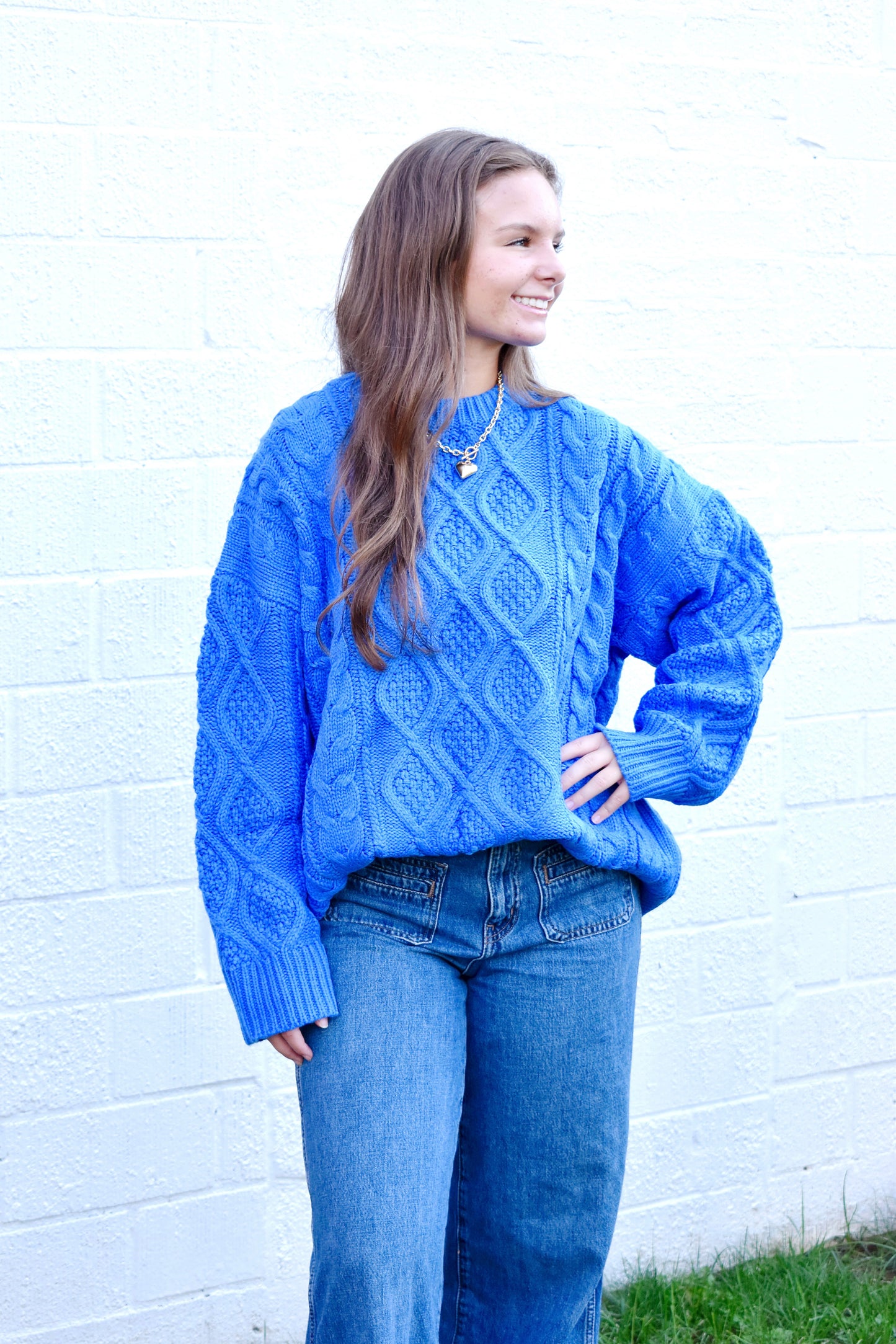 Diva Blue Oversized Sweater