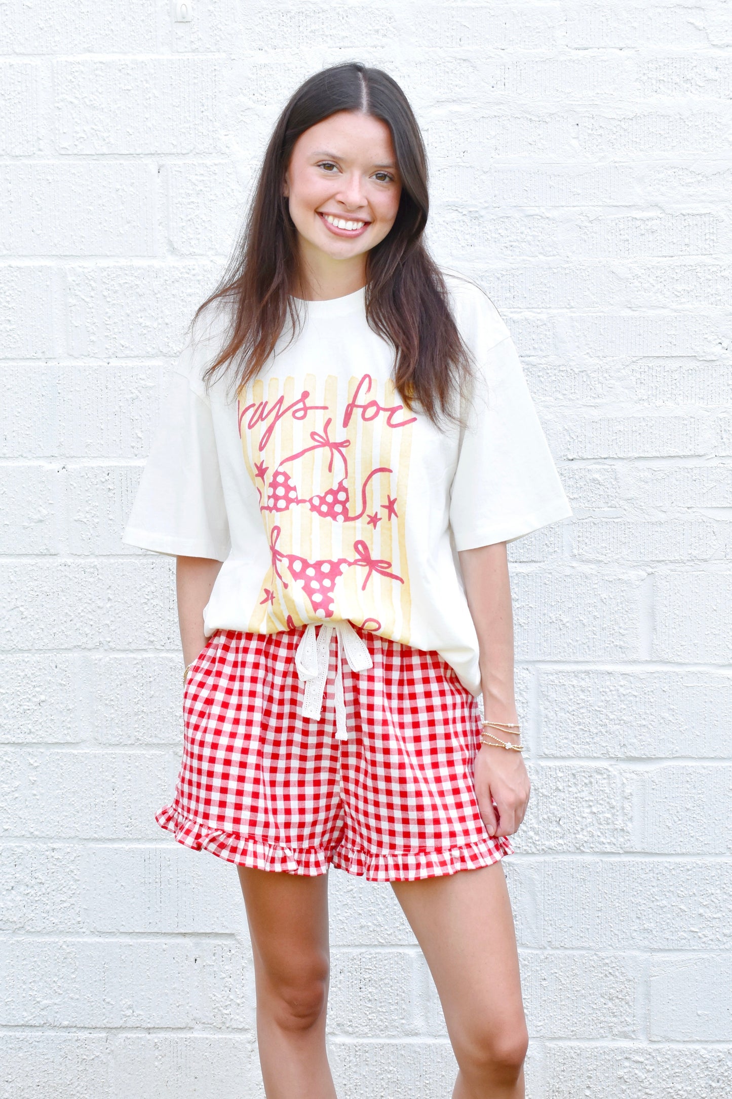 Red Gingham Shorts