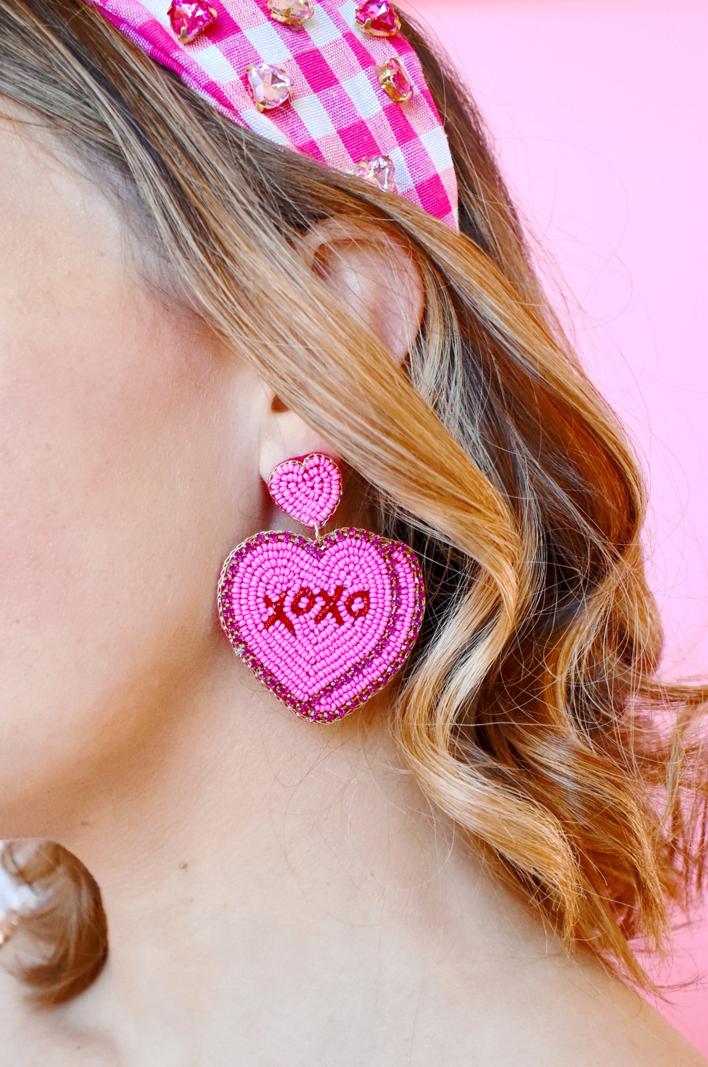 Load image into Gallery viewer, XOXO Conversation Heart Earrings

