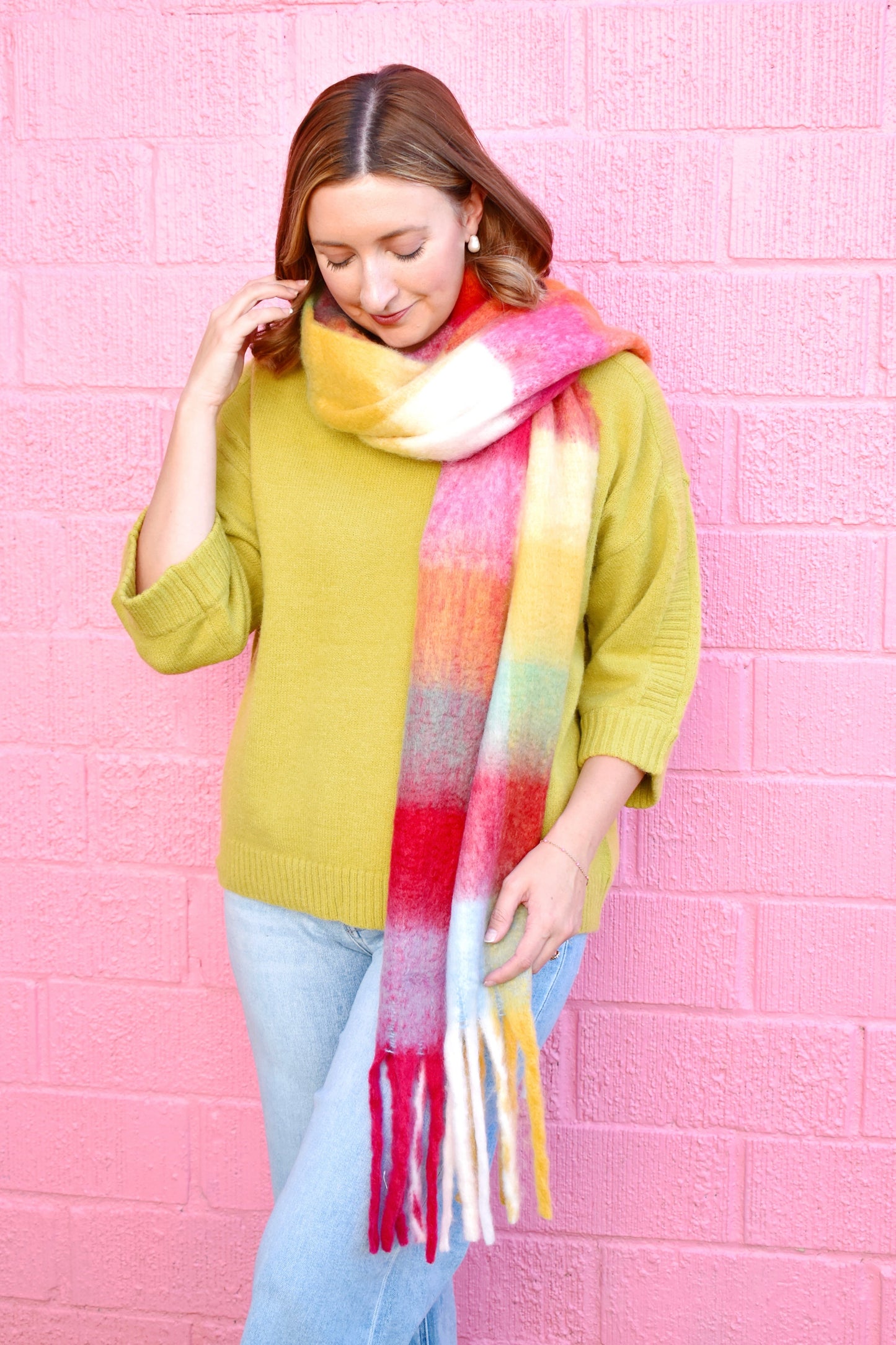 Colorful Plaid Scarf