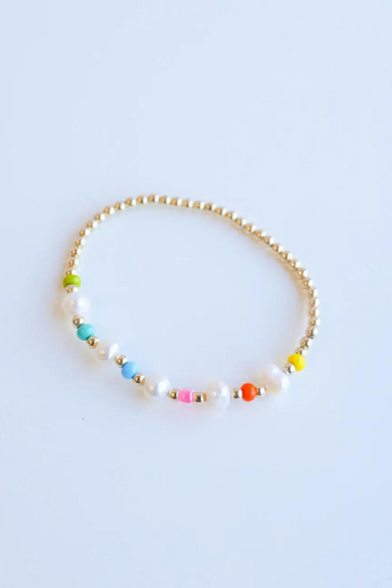 Beaded Blondes Rainbow Bracelet