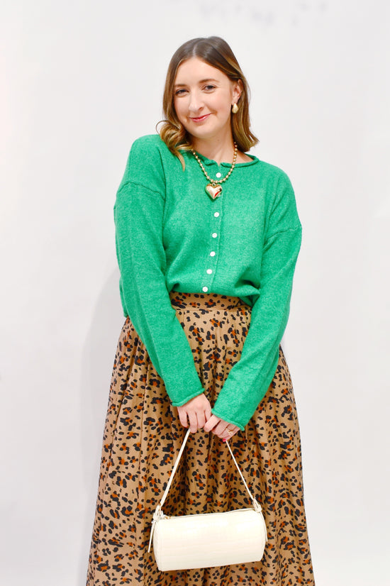 Green Doorbuster Button Down Cardigan