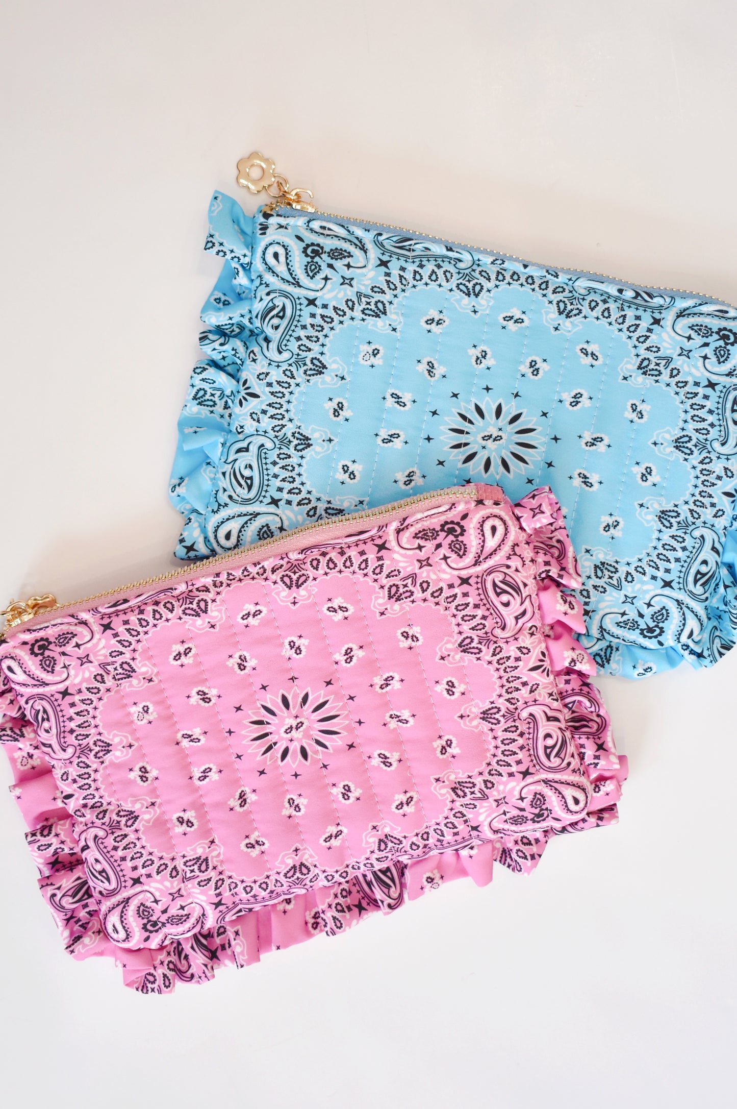 Bandana Print Zip Pouch