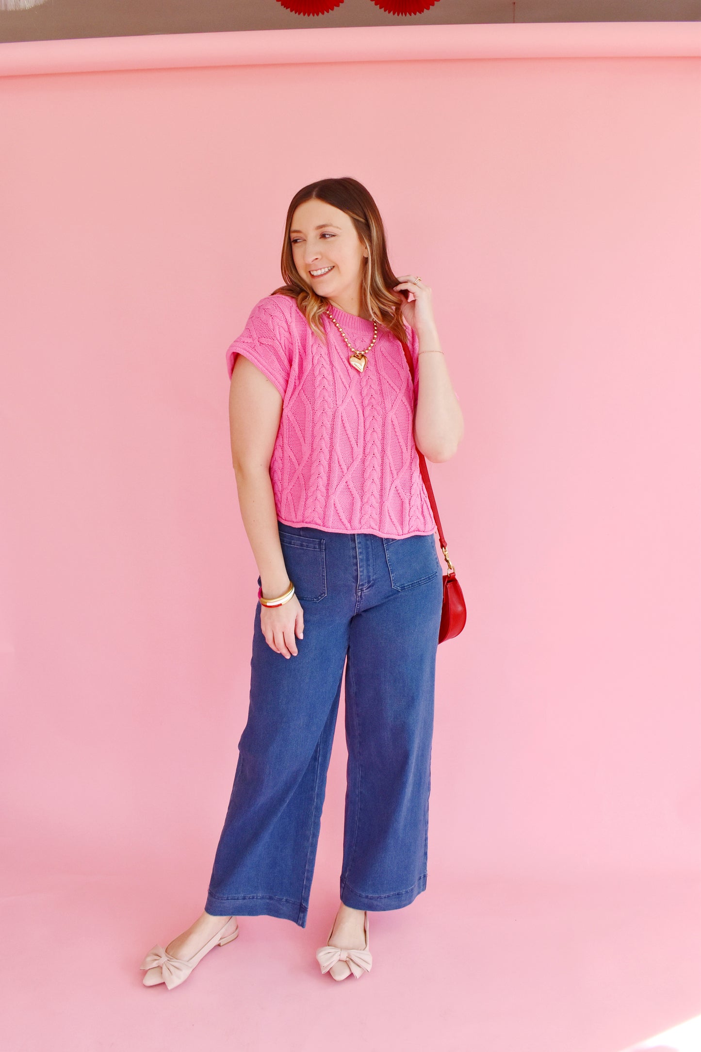 Denim Wide Leg Pants