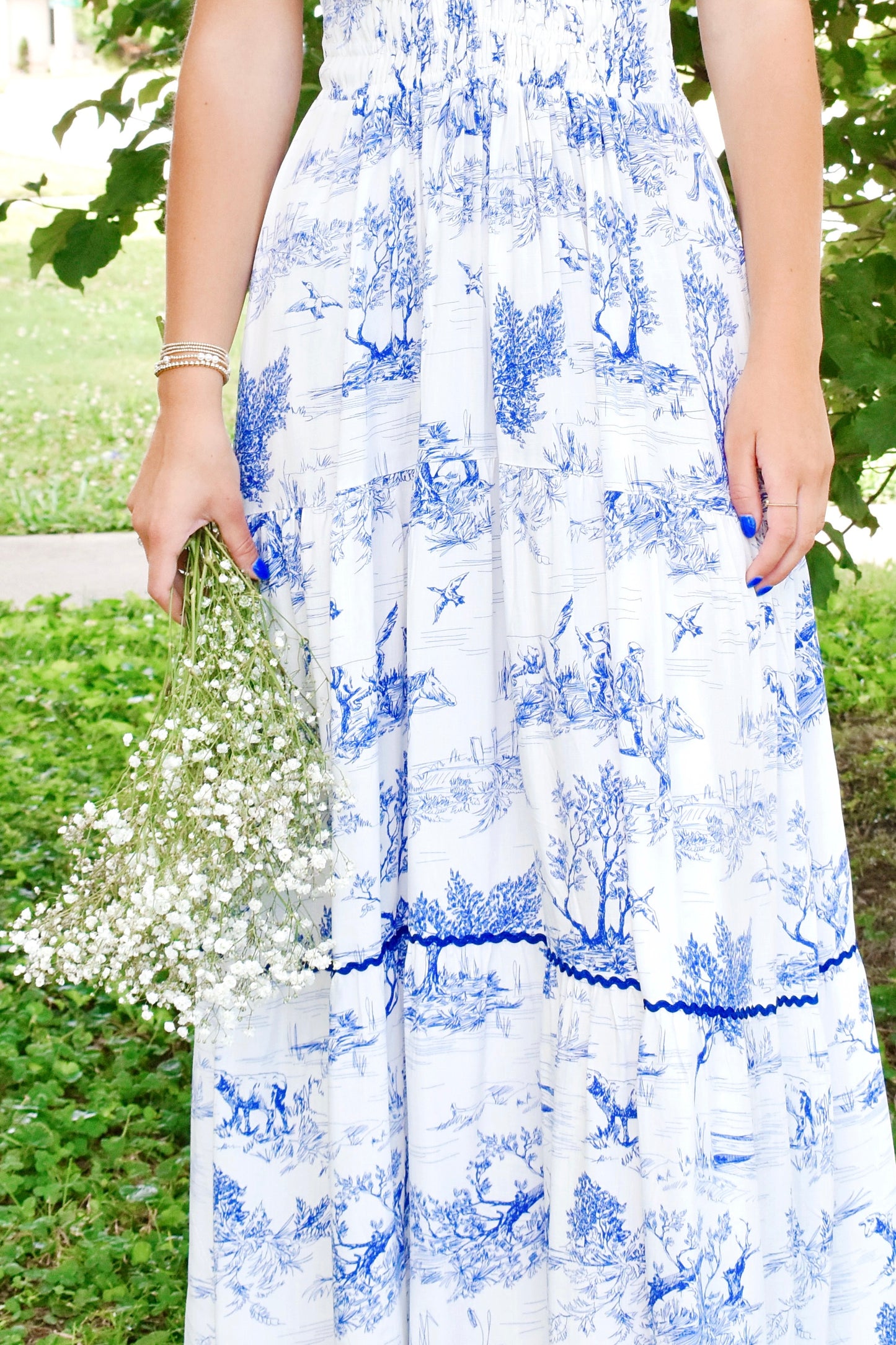 Francesca Blue Toile Maxi Dress Confetti Boutique Francesca Blue Toile Maxi Dress Confetti Boutique