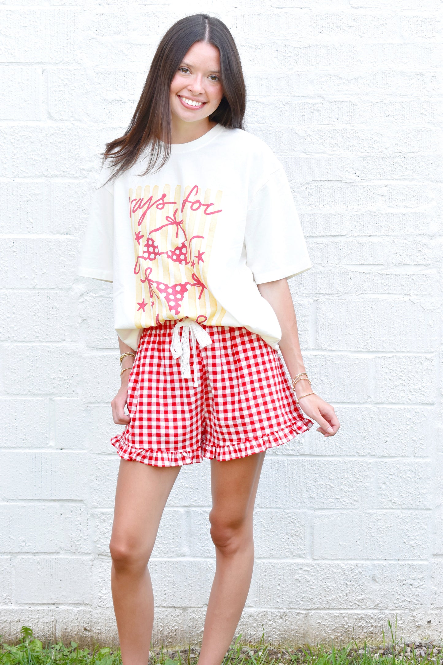 Red Gingham Shorts