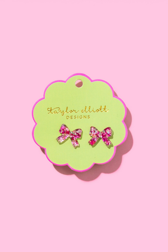 Confetti Bow Studs