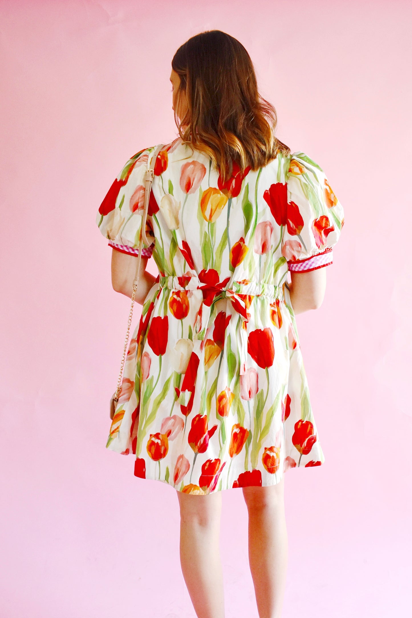 Tulip Gingham Contrast Mini Dress