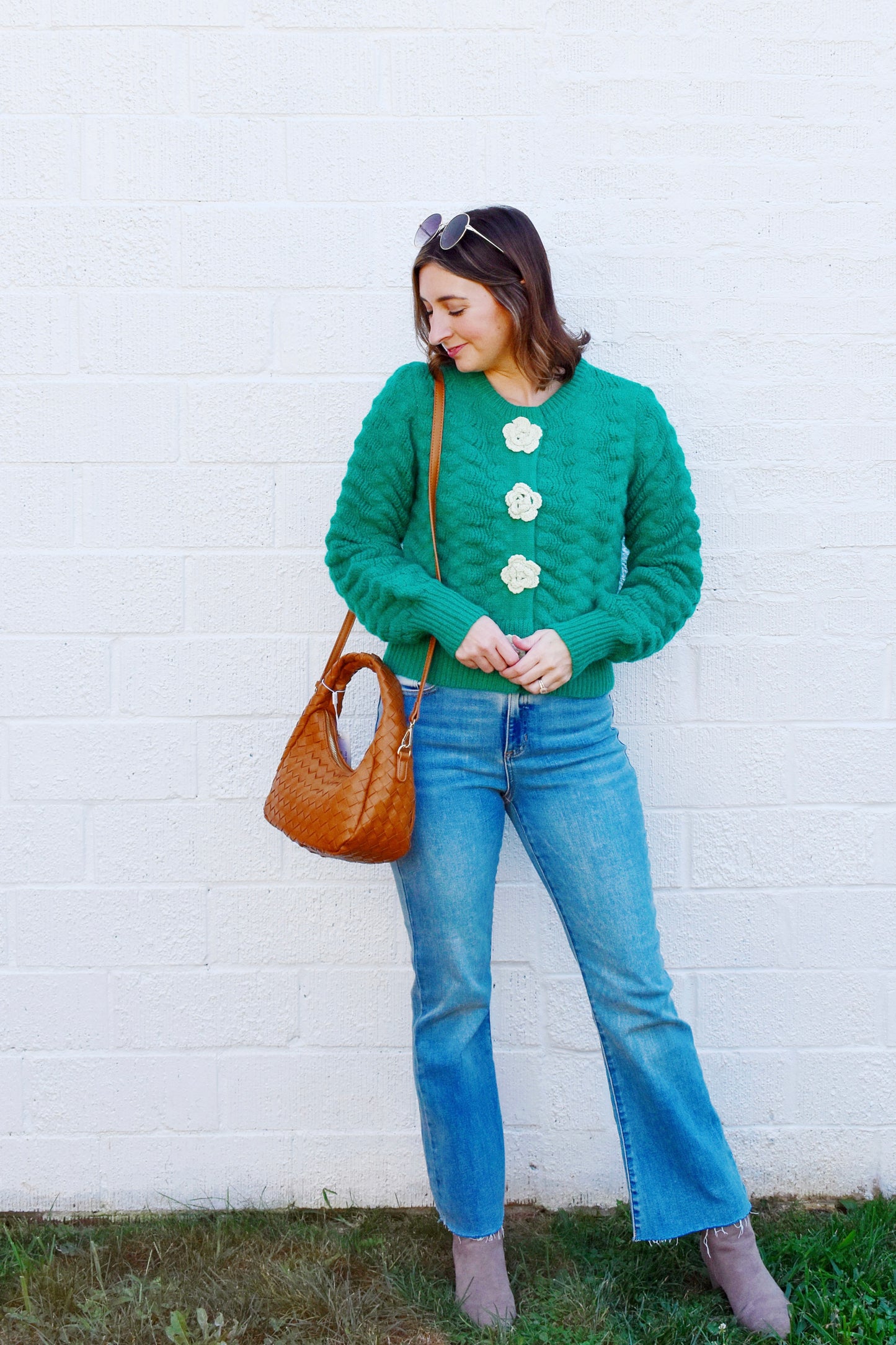 Rosemary Rosette Button Cardigan