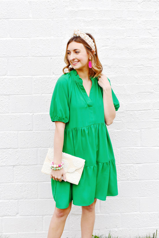 Kelly Green Raglan Sleeve Dress Confetti Boutique Kelly Green Raglan Sleeve Dress Confetti Boutique