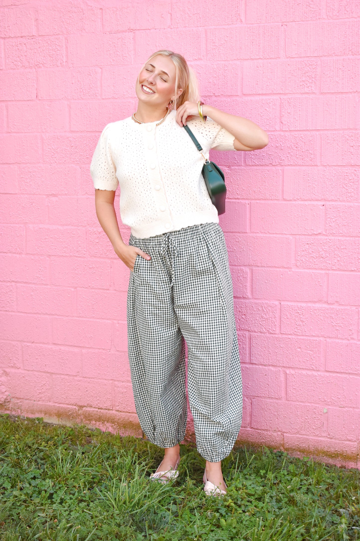 Hunter Gingham Bubble Pants