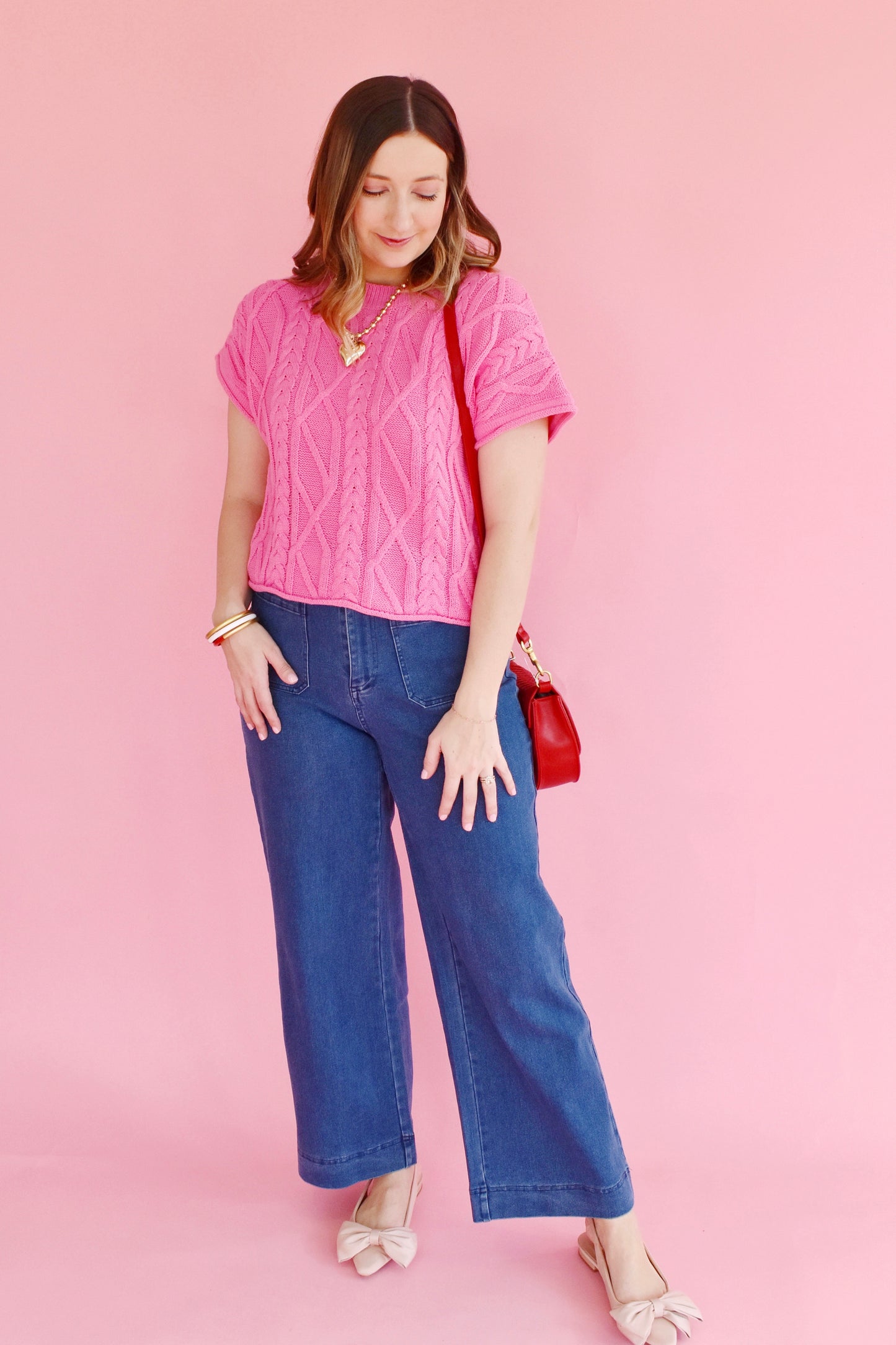 Denim Wide Leg Pants