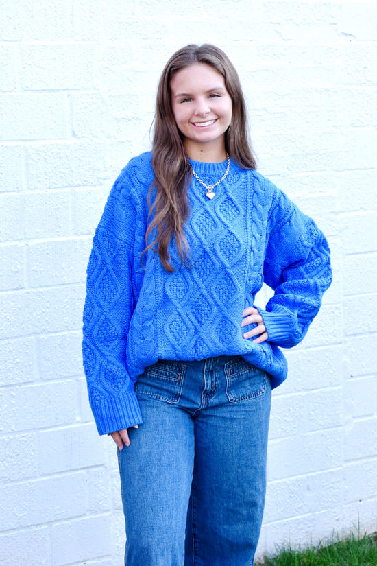 Diva Blue Oversized Sweater