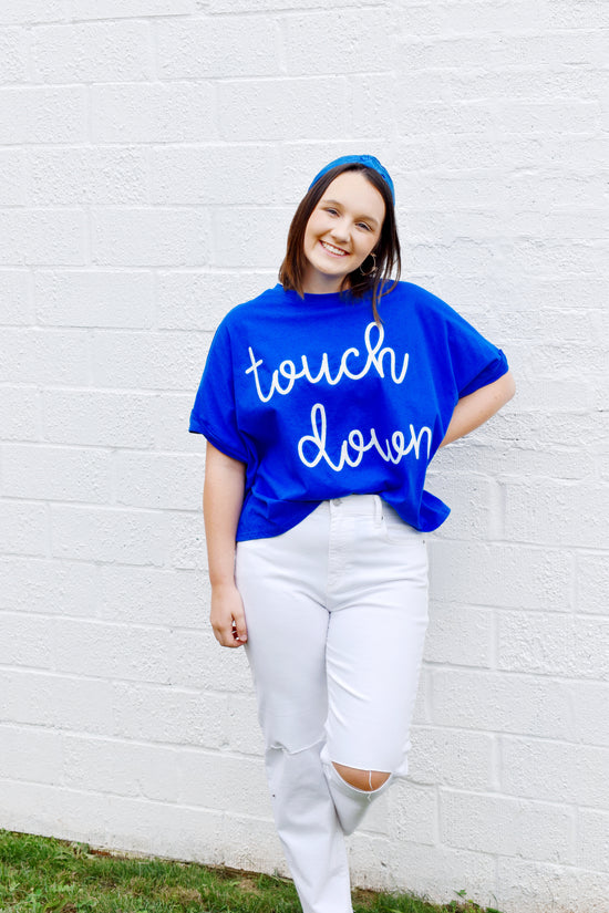 Touch Down Royal Blue Oversized Tee